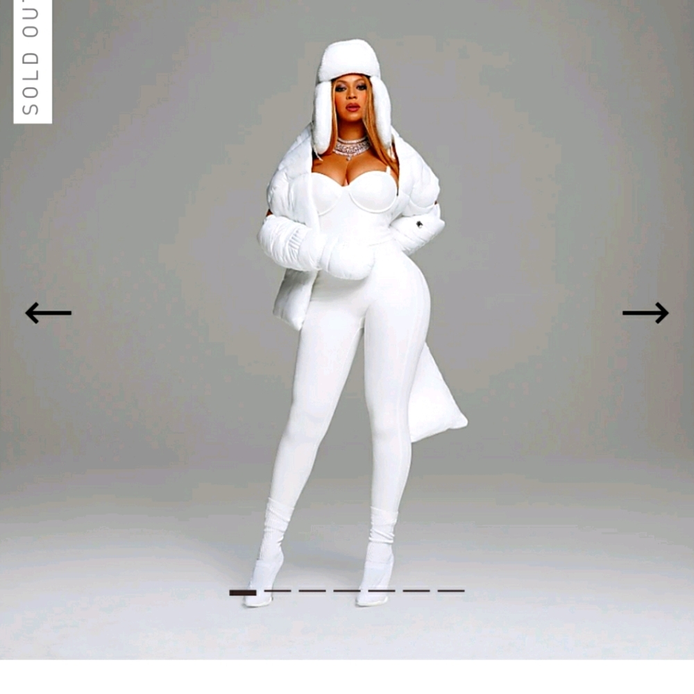 Adidas Ivy Park x Icy park white catsuit jumpsuit